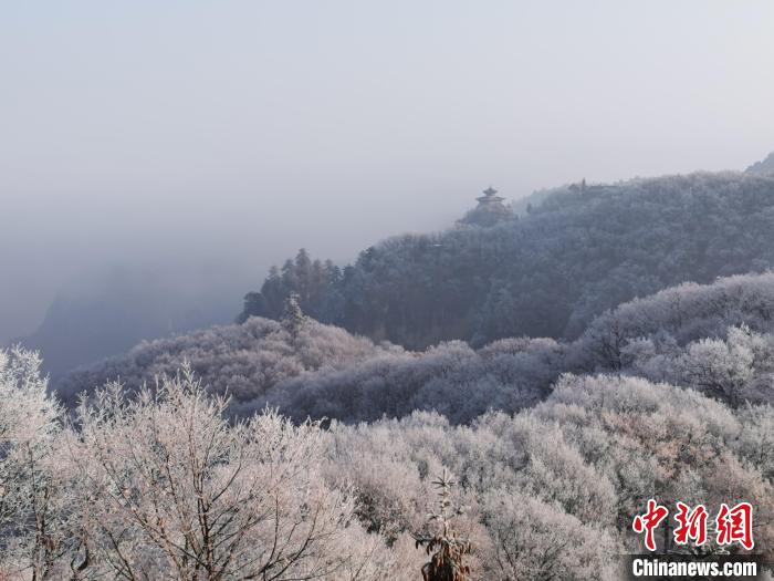 圖為連綿山脈，皆是白色?！⌒煺袢A 攝
