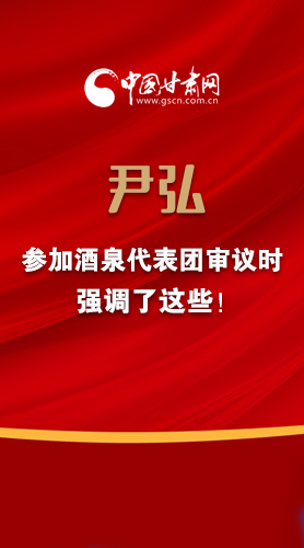 【2022甘肅兩會·圖解】尹弘書記參加酒泉代表團(tuán)審議時強(qiáng)調(diào)了這些！