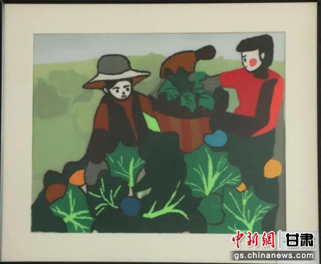 皋蘭縣高原夏菜項目幫助當?shù)貗D女增收致富。刺繡 黃淑娟 繡稿 趙海科
