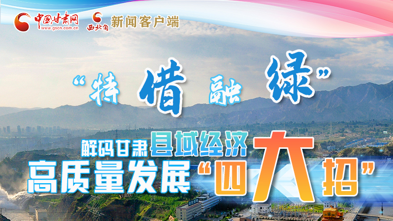 圖解|“特、借、融、綠”解碼甘肅縣域經(jīng)濟高質量發(fā)展“四大招”