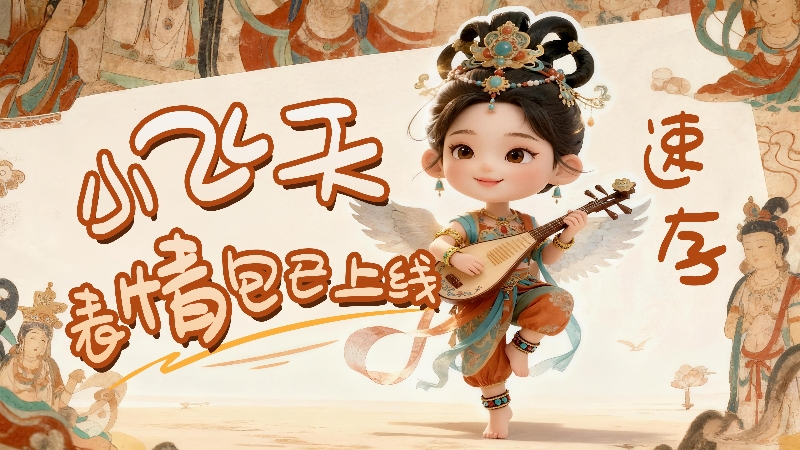 【何以中國·壁畫里的中國】小飛天表情包已上線，速存！